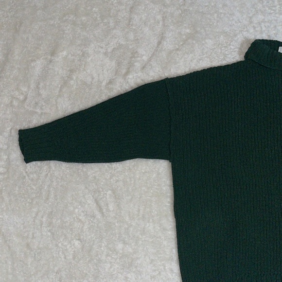 Aerie Mock Neck Green Sweater - Picture 3 of 13